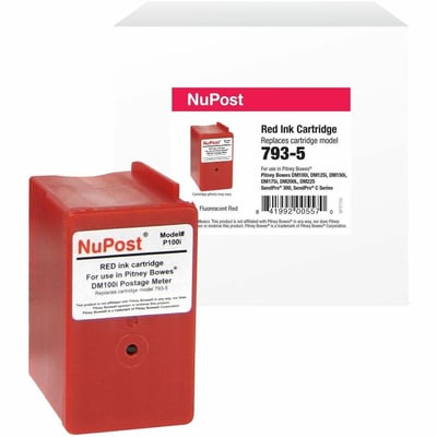NuPost Non-OEM New Postage Meter Red Ink Cartridge for Pitney Bowes 793-5