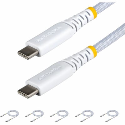 5-PACK USB-C CHARGING CABLE 60W PD/RUGGED USB 2.0 CHARGER CORD