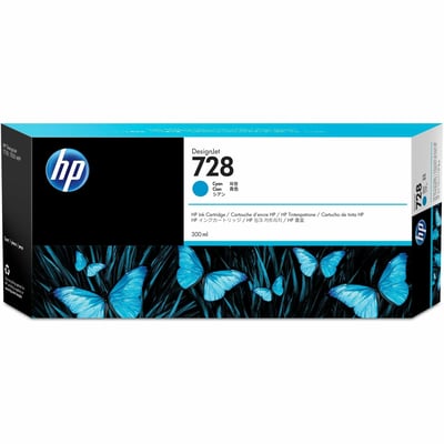 HP 728 Original Extra High Yield Inkjet Ink Cartridge - Cyan Pack