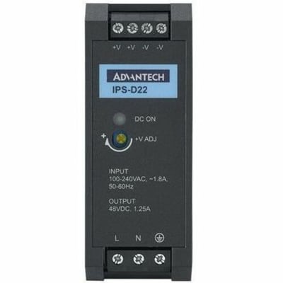 24VDC DIN RAIL PS D22 DIN RAIL A/D 100-240V 60W 24V