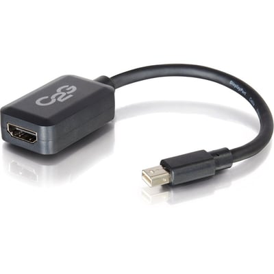 8IN C2G MINI DISPLAYPORT M TO HDMI F BLACK, 5-YEAR WARRANTY, ADAPTS A MINI DISPL