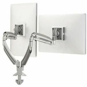 Chief Kontour K1D Dynamic Dual Monitor Arm Desk Mount - For 10-32 Inch Monitors - Display Desk Mount - TAA Compliant - Silver