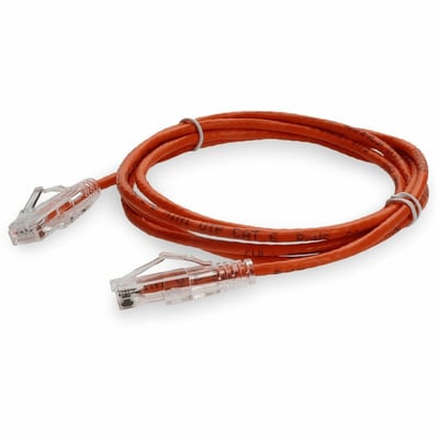 ADDON 10FT ORANGE CAT6 SLIM UTP PVC NON-BOOTED COPPER PATCH CABLE