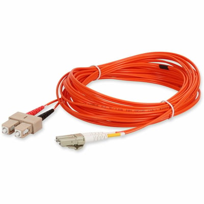 AddOn 4m SC to LC Orange OM1 Duplex OFNR (Riser-Rated) MMF Fiber Patch Cable
