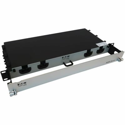 Eaton Tripp Lite Series Preloaded Fiber Panel, 1U - 4x (12F MTP/MPO-PC to 4x LC Duplex F/M) 8F Trunk Cables, OM4 Multimode, 10 m (32.8 ft.)