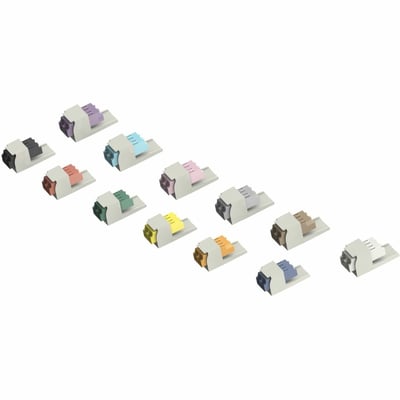 Panduit Mini-Com Keyed L-Lt Brwn/Non-Keyed LC Duplex, IWht Module