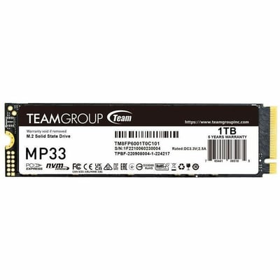 TEAMGROUP  MP33 M.2 2280 1TB PCIE 3.0 X4 WITH NVME 1.3 3D NAND INTERNAL SOLID ST