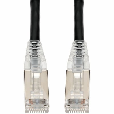 4FT BLACK CAT6 STP PVC SNAGLESS EASY CLEAR BOOT PATCH CBL