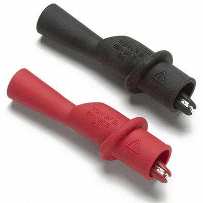 THREADED ALLIGATOR CLIP SET ALLIGATOR CLIP SET BLACK  RED WITH