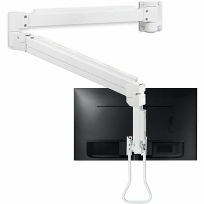 MEDICAL SINGLE 32 INCH MONITOR LONG ARM WALL 17.6 LBS-WHITE