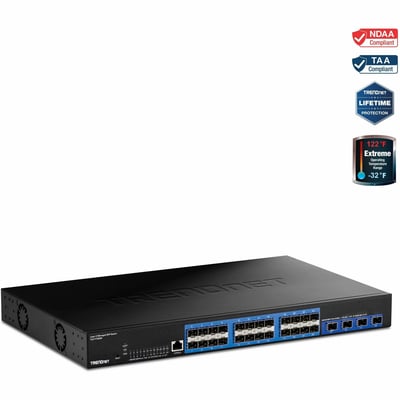 28-PORT LAYER 2 MANAGED SFP SW 10G SFP+PORTS 24XGIGABIT SFP PORTS