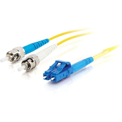 C2G 3m LC-ST 9/125 Simplex Single Mode OS2 Fiber Cable - Yellow - 10ft