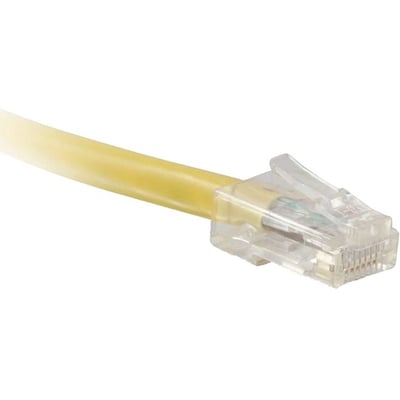 ENET Cat6a Yellow 3 Foot Shielded, Non-Booted (No Boot) (UTP) High-Quality Network Patch Cable RJ45 to RJ45 - 3Ft