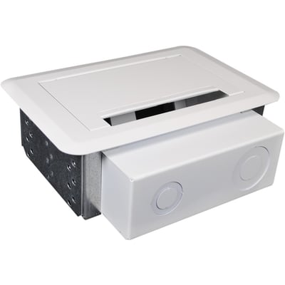 Wiremold Evolution Two Gang Wall Box - White - TAA Compliant
