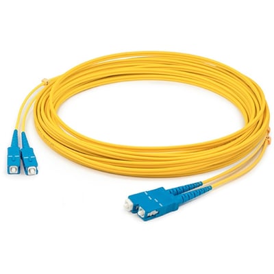 AddOn 2m SC to SC Yellow OS2 Duplex LSZH SMF Fiber Patch Cable