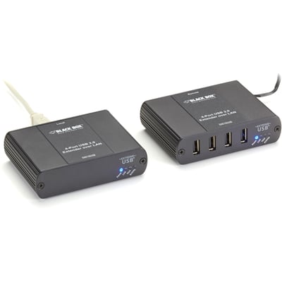 Black Box KVM-over-IP Switchable Extender Kit - LAN, 4-Port, 100m