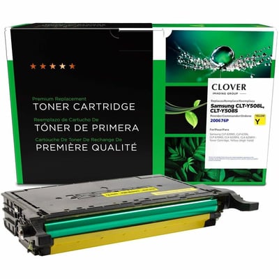 Clover Imaging Remanufactured High Yield Yellow Toner Cartridge for Samsung CLT-Y508L/CLT-Y508S