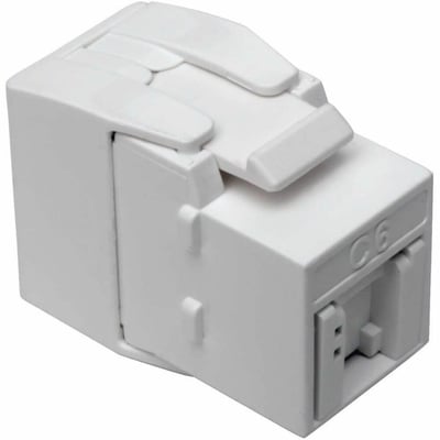 Tripp Lite by Eaton Keystone Jack Cat6/Cat5e RJ45 Shuttered Dust Cap - Toolless PoE/PoE+ Compliant White TAA