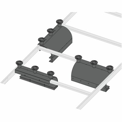 Middle Atlantic Ladder End Drop with Spools, 17 Inches Wide