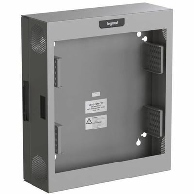 Ortronics Compact Edge Cabinet, 4 RU, Plexiglass Door - Magnesium