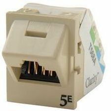Ortronics Clarity 5E Angled TracJack, T568A/B, 45 degree, Electrical Ivory