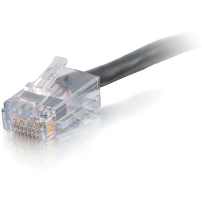 C2G-25ft Cat6 Non-Booted Network Patch Cable (Plenum-Rated) - Black