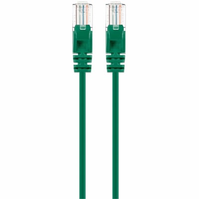 CAT6 U/UTP SLIM NETWORK PATCH CABLE, 7 FT., GREEN