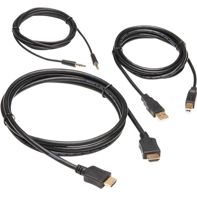 Tripp Lite by Eaton HDMI KVM Cable Kit - 4K HDMI USB 2.0 3.5 mm Audio (M/M) Black 6 ft. (1.83 m)