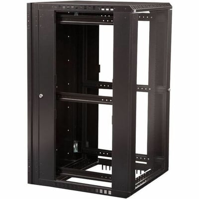 15U SWING WALL MOUNT CABINET GLASS DOOR