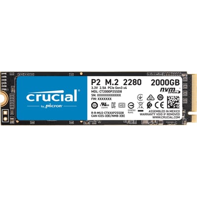 CRUCIAL P2 2TB SOLID STATE DRIVE M.2 2280 INTERNAL PCI