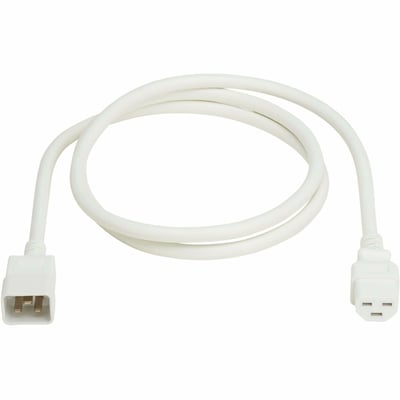 POWER CORD C20 C21 HEAVY-DUTY 20A 250V 12 AWG 6FT WHITE