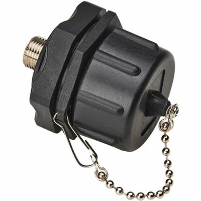 RIGID INDUSTRIAL F-TYPE ADAPTER (M/F) - IP68 BLACK