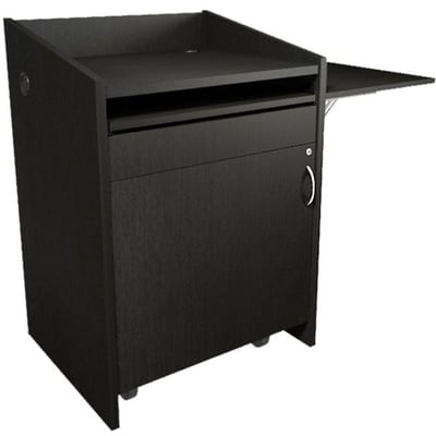PRE-CONFIGURED L2 SERIES LECTERN, 28IN W, 25IN D, WITH CONNECTIVITY AND FLIP UP