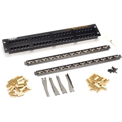 Black Box GigaTrue CAT6 Patch Panel - 2U, Unshielded, 48-Port