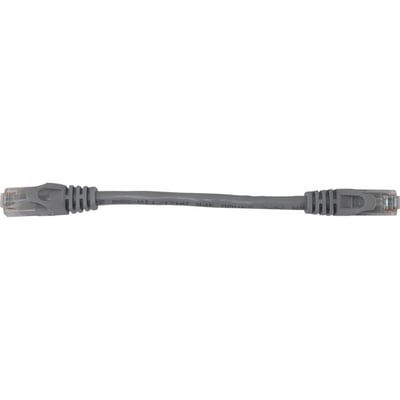 Eaton Tripp Lite Series Cat6a 10G Snagless Molded UTP Ethernet Cable (RJ45 M/M), PoE, Gray, 6 in. (15 cm)