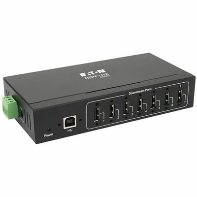 Tripp Lite by Eaton 7-Port Industrial-Grade USB 2.0 Hub - 15 kV ESD Immunity Metal Housing Wall/DIN Mountable