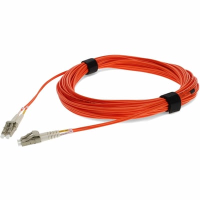 AddOn 30m LC to LC Orange OM2 Duplex OFNR (Riser-Rated) TAA Fiber Patch Cable