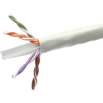 1000FT CAT 6 UTP, SOLID, (CMP), WHITE