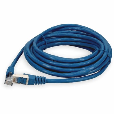 AddOn 20ft Blue CAT 7 Shielded (S/FTP) PVC Ethernet Cable Snagless Bubble Boot RJ-45 M/M