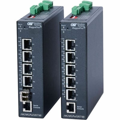 MULTI-GIGABIT POE 60W SWITCH MA NAGED 5 PORT SFP LINK 2XDC -40-75C