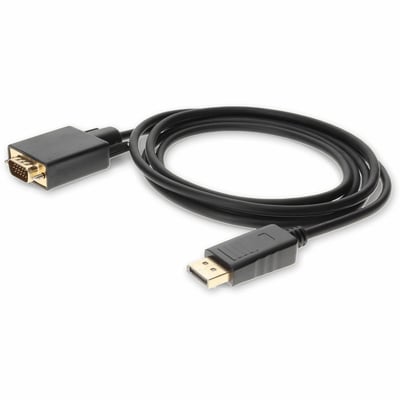 2M M/M DISPLAYPORT/VGA BLACK CABLE 1080P 60HZ