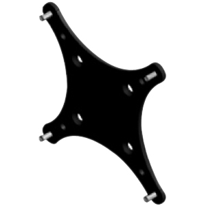 EASILY MOUNT 75MM OR 100MM VESA-COMPATIBLE MONITORS TO HAT DESIGN WORKS ARMS. IN