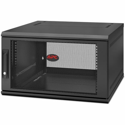 APC NetShelter 6U Wallmount Rack Enclosure Cabinet Single Hinged Server Depth
