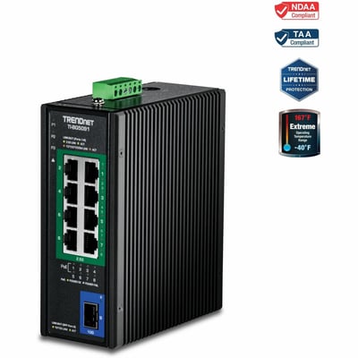 9-PORT INDUSTRIAL 2.5G DIN-RAIL POE SWITCH WITH 10G SFP PORT
