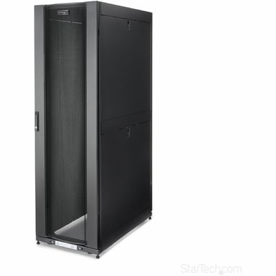 StarTech.com 4-Post 42U Server Rack Cabinet, 19" Data Rack Cabinet for Computer / IT Equipment mount, Rack Server Cabinet with Casters