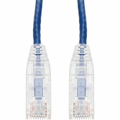 AddOn 50-Pack 5ft Blue CAT 6 Slim PVC Ethernet Cable Snagless Clear-Claw RJ-45 M/M Bulk Bag Packaged, No Twist Ties