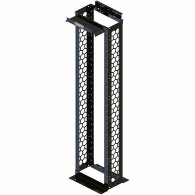 Ortronics MM20 Channel Rack, 10.5" deep, 8 ft, 51 RU, tapped, Black