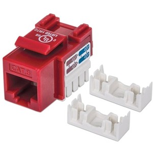 CAT6 RED KEYSTONE JACK UTP