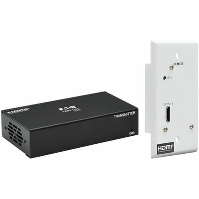Tripp Lite by Eaton DisplayPort to HDMI over Cat6 Extender Kit Box Transmitter/Wall Plate Receiver 4K 60 Hz 4:4:4 PoC HDCP 2.2 230 ft. (70.1 m) TAA