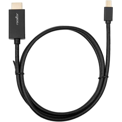 Rocstor Premium Mini DisplayPort to HDMI cable - 3 ft (1m) - 4K/2K - DisplayPort to HDMI Cable - For MacBook, Macbook Pro, Macbook Air, Mac Mini, Ultrabook, Projector, Desktop Computer - 3 ft - 1 Pack - 1 x Mini DisplayPort Male